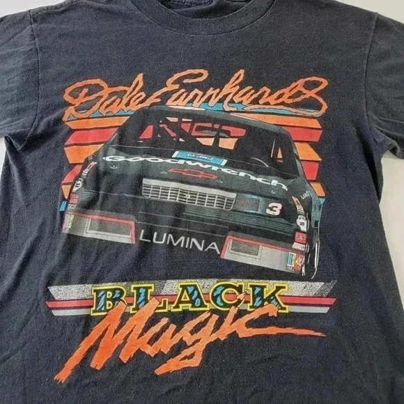 Vintage 1990 Dale Earnhardt Nascar Black Magic Tee - Picture 2 of 5